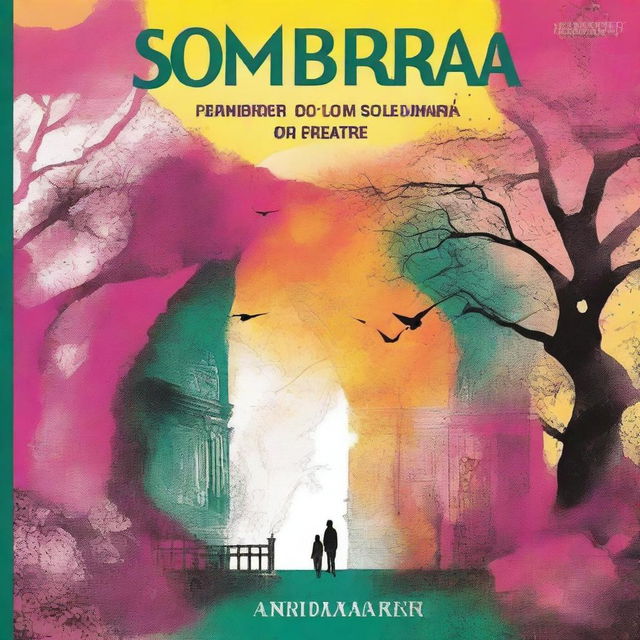 Uma capa de livro sombria, com uma silhueta de detetive em destaque