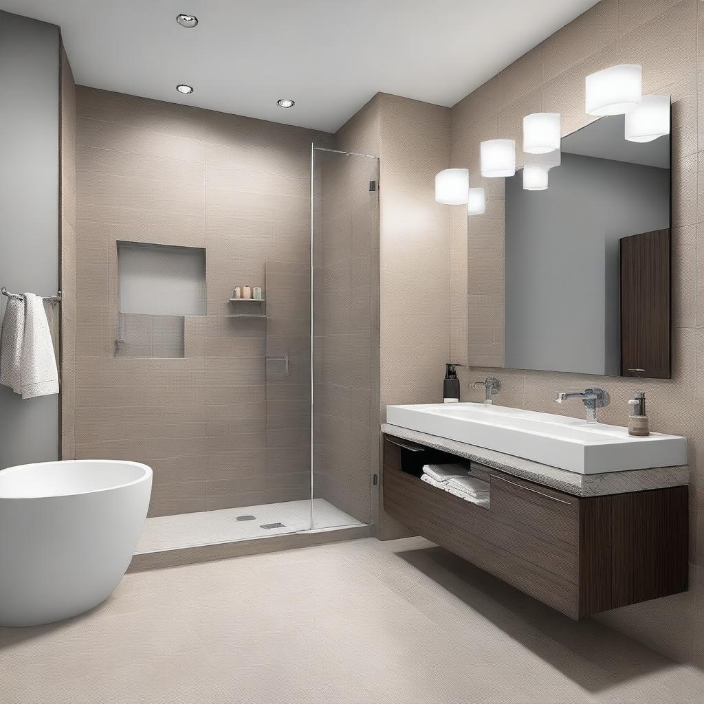 A bathroom renovation in a modern style