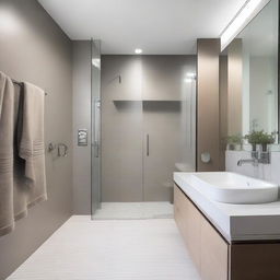 A bathroom renovation in a modern style