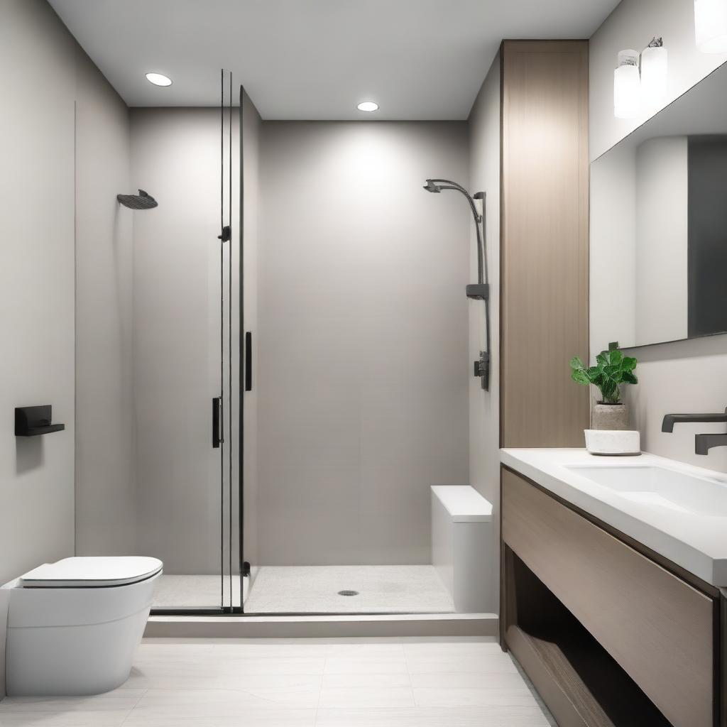 A bathroom renovation in a modern style