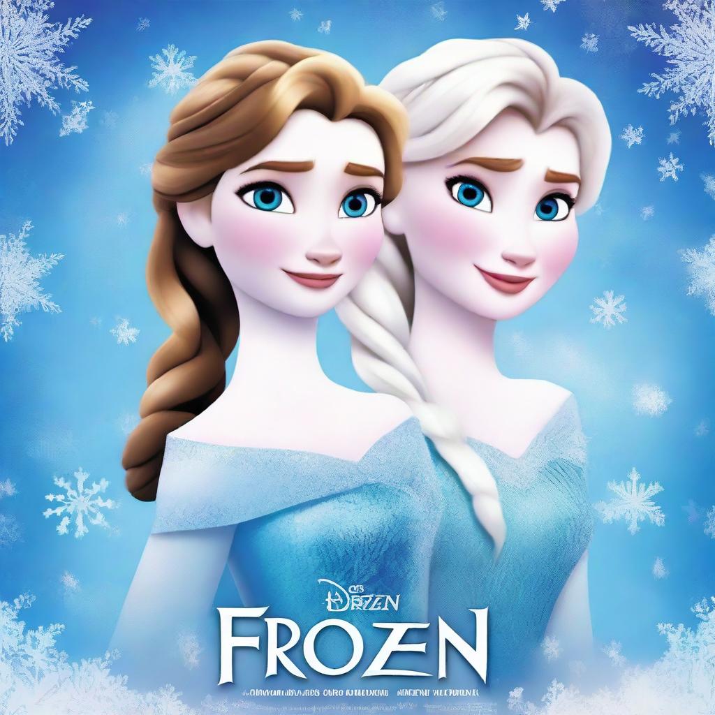 A captivating movie poster for a theater production of 'Frozen