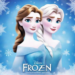 A captivating movie poster for a theater production of 'Frozen