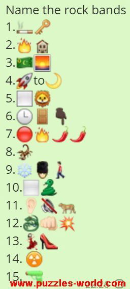 Guess the Rock Band from the Emojis!