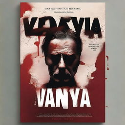 A cover for a TV series with a bloody title 'Vanya'