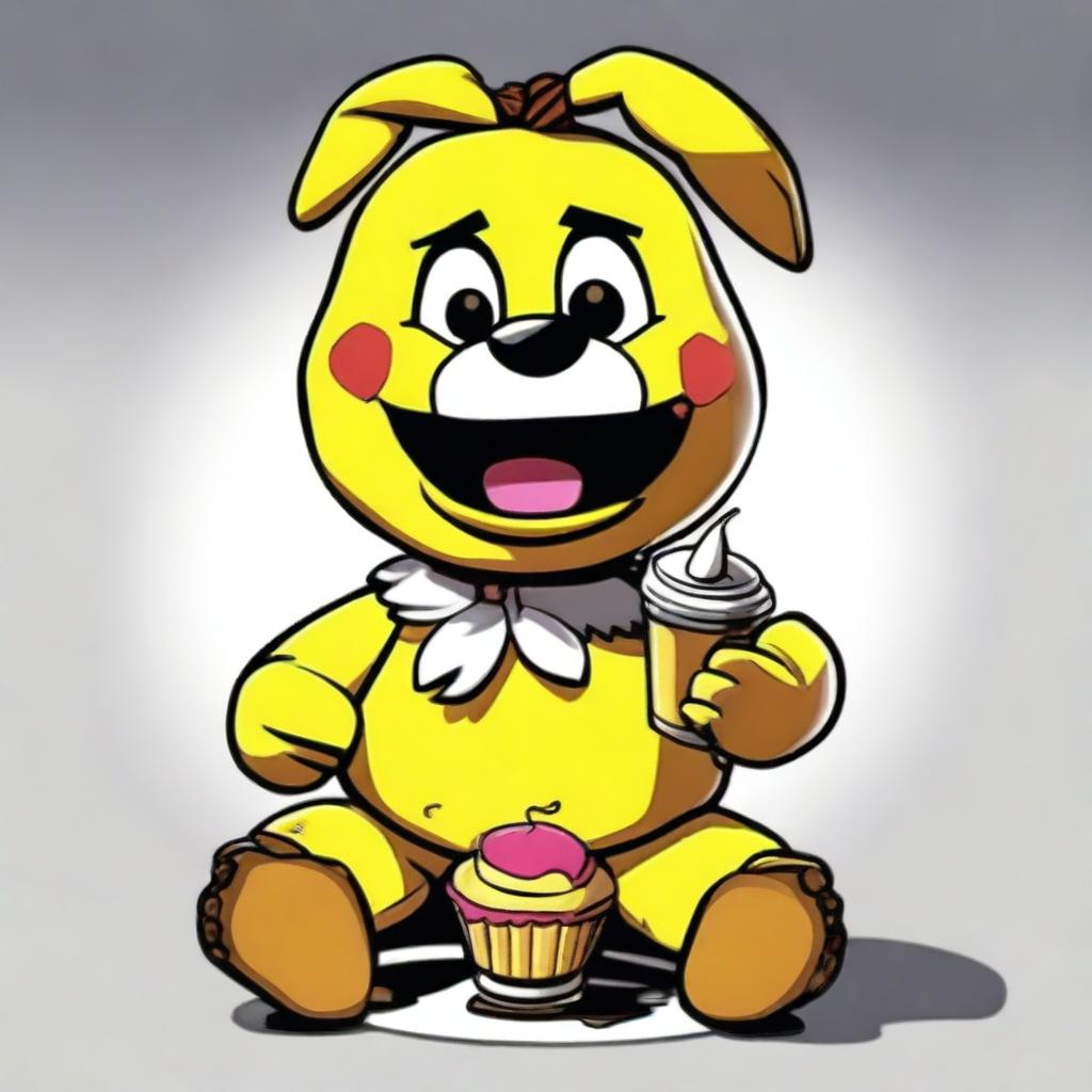 Create an image of Chica, the character from the popular game Five Nights at Freddy's