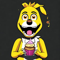 Create an image of Chica, the character from the popular game Five Nights at Freddy's