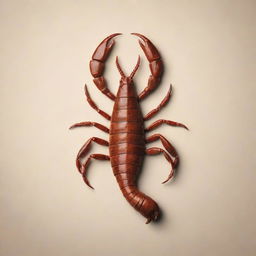 An engaging design of a scorpion wrapping around the number 1.