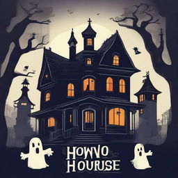 A movie poster for the film titled 'How to Haunt a House'