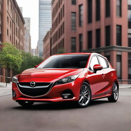 A detailed and realistic image of a 2012 Mazdaspeed 3