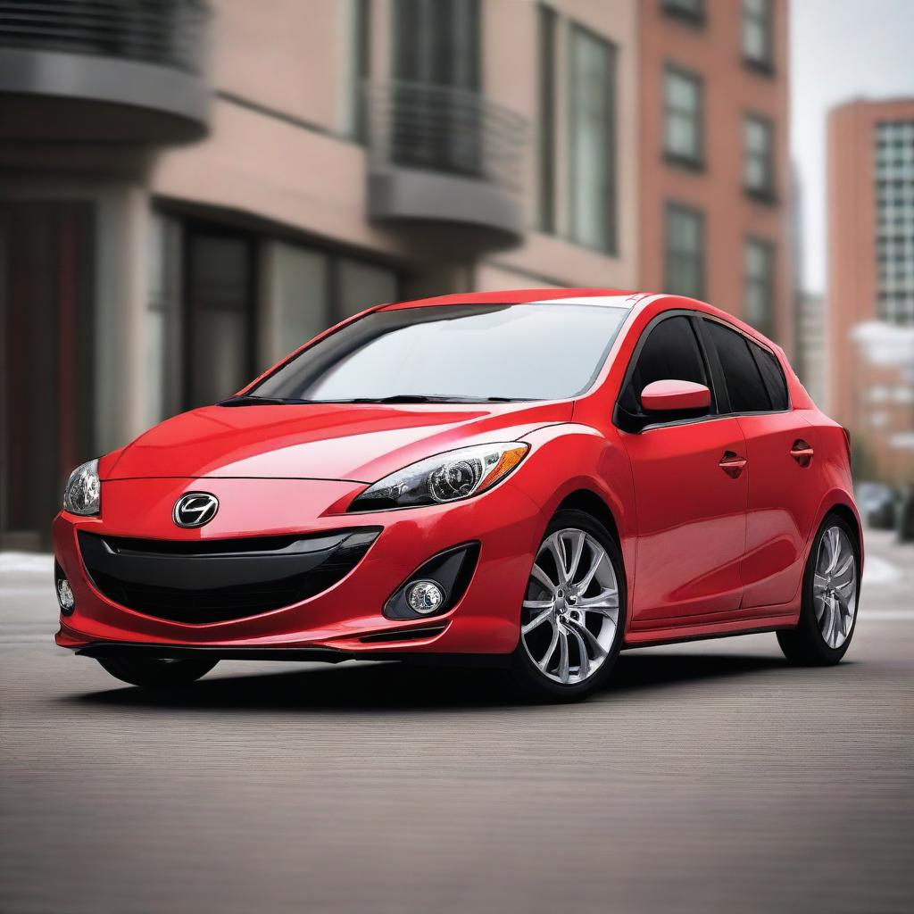 A detailed and realistic image of a 2012 Mazdaspeed 3