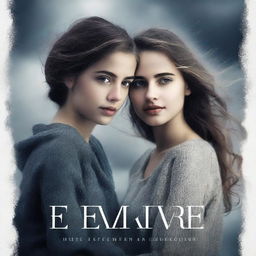 Create a book cover image featuring two girls