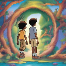 Two best friends, one black teenager named Terry and one white teenager named Zack, travel from Earth through a portal to a fantasy world in order to save it