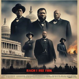 A dramatic movie poster depicting an alternate history of the January Sixth insurrection, where the insurrectionists are portrayed as black individuals