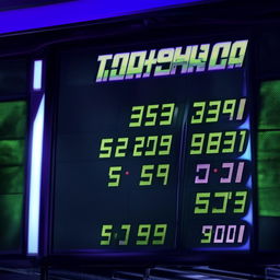 Create an image of a digital scoreboard with big, bold numbers indicating Tony’s current score.