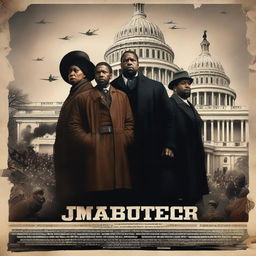 A dramatic movie poster depicting an alternate history of the January Sixth insurrection, where the insurrectionists are portrayed as black individuals