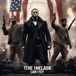 A dramatic movie poster depicting a reimagined version of the January Sixth insurrection, but with the insurrectionists portrayed as black individuals