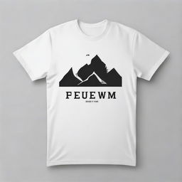 A simple and stylish T-shirt design featuring a minimalistic graphic or logo