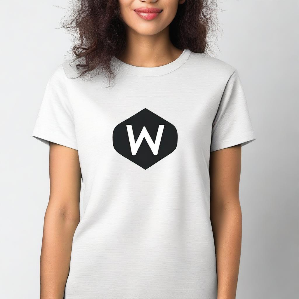 A simple and stylish T-shirt design featuring a minimalistic graphic or logo