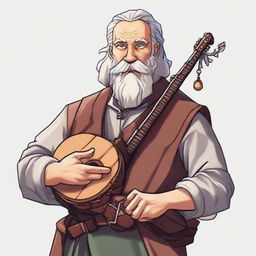 Yensil is a Bard in his mid-30's with a lute slung across his back and a flute kept in a bandoleer across his chest