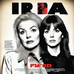 Poster for a series called 'Ira' about two 30-year-old women who create a revenge business targeting unfaithful husbands