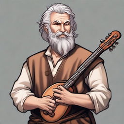 Yensil is a Bard in his mid-30's with a lute slung across his back and a flute kept in a bandoleer across his chest