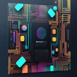 A modern book cover design featuring futuristic technology elements