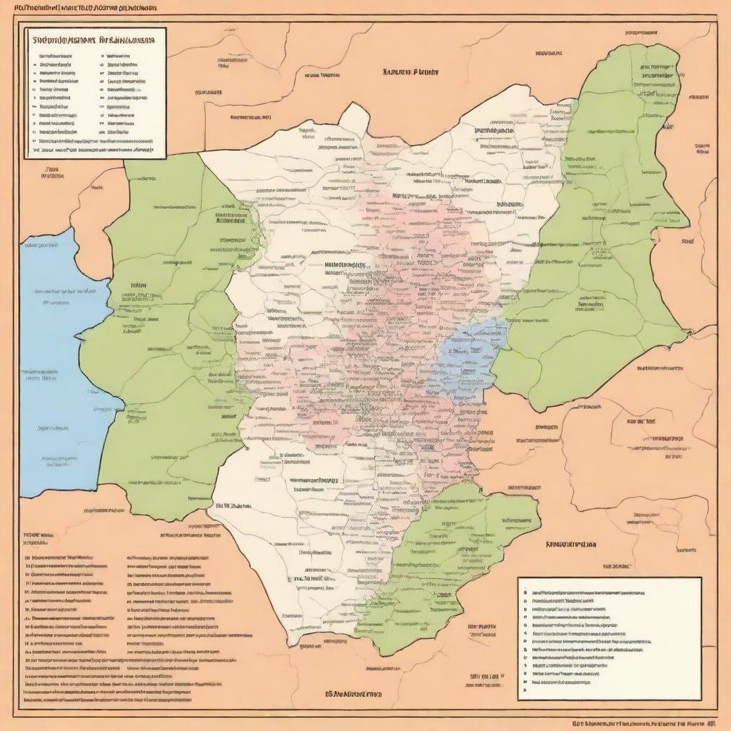 A detailed map of Attappady, highlighting regions affected by Sickle Cell Anemia