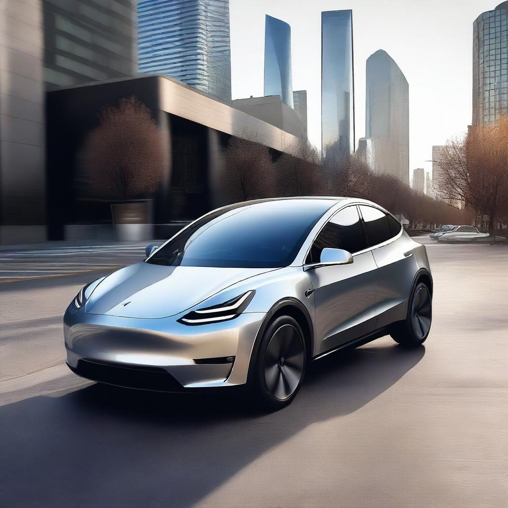 A sleek and modern 2025 Tesla Model Y, showcasing its futuristic design and innovative features