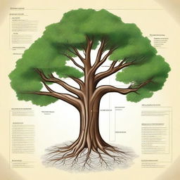 A detailed diagram of a tree