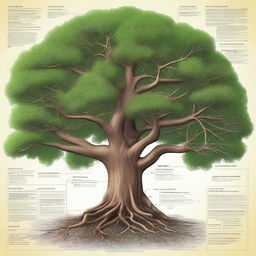 A detailed and giant diagram of a tree