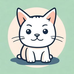 A simple and cute illustration of a cat