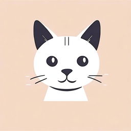 A simple and cute illustration of a cat