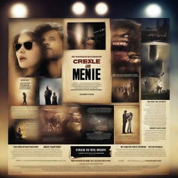 Create a movie poster that includes all the provided images