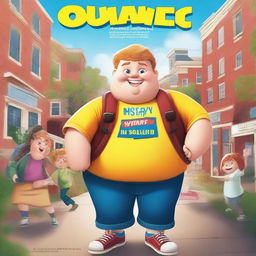 Create a vibrant movie poster featuring an overweight kid named Jacob Swayze