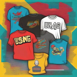 Create a poster that highlights 90s vintage band shirts with the title 'Usang'