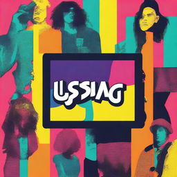 Create a poster that highlights 90s vintage band shirts with the title 'Usang'