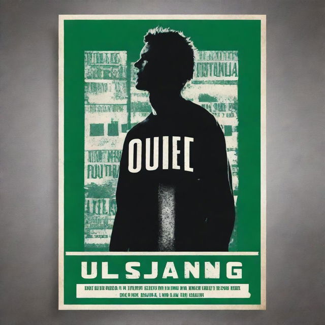 Create a grunge poster that highlights 90s vintage band shirts called "usang"