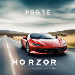 A poster for a motoring series called 'Horizon'