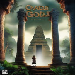 A poster for an adventure TV series called 'Cradle of the Gods'