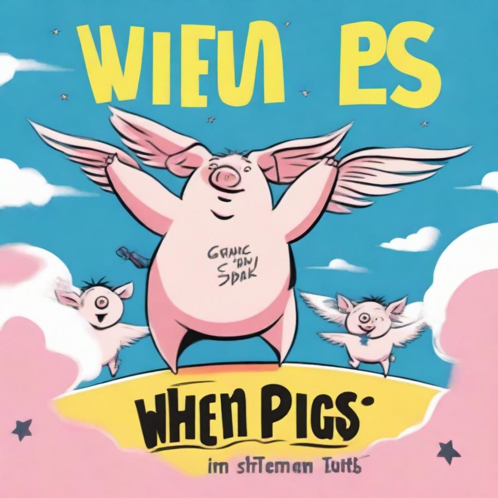 A poster for a down to earth comedy-drama TV series called 'When Pigs Fly'