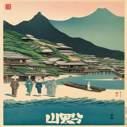 A poster for a Japanese 1950s TV series called 'The Sea of Fertility'