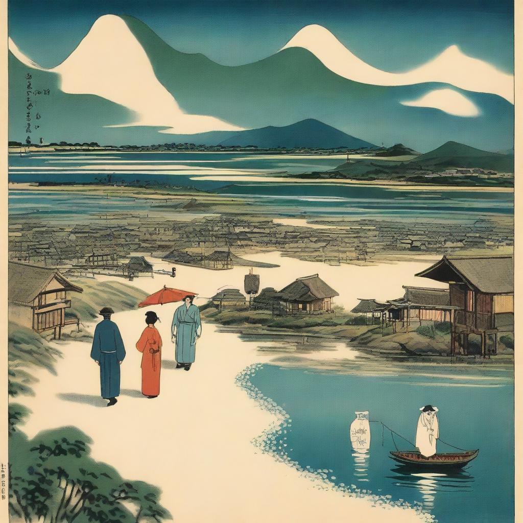 A poster for a Japanese 1950s TV series called 'The Sea of Fertility'