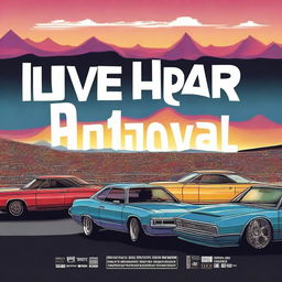 A poster for a motoring documentary TV series called 'Live at the Horizon Festival'