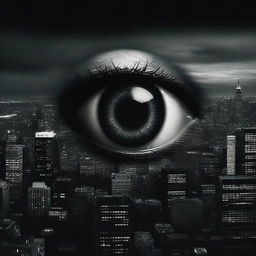 A dark wave-themed image featuring a detailed eyeball as the focal point