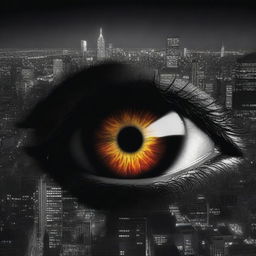 A dark wave-themed image featuring a detailed eyeball as the focal point