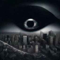 A dark wave-themed image featuring a detailed eyeball as the focal point