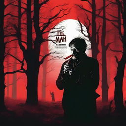 Design a terrifying movie poster for a horror film titled 'The Harmonica Man'