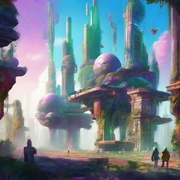 A futuristic landscape with echoes of a lost civilization