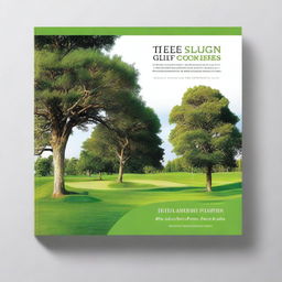 Create a book cover for a book titled 'Trees found on golf courses' by Matt Flynn