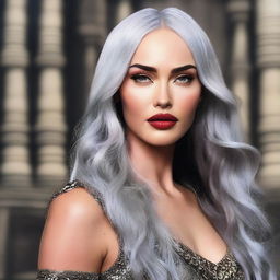 Create an image of Megan Fox as a Targaryen from Game of Thrones